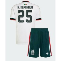 Stroje piłkarskie Meksyk Roberto Alvarado #25 Koszulka Wyjazdowej dla dzieci MŚ 2026 Krótki Rękaw (+ szorty)